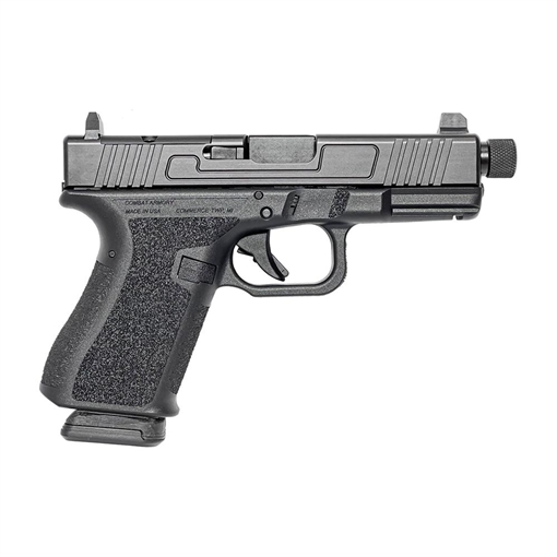 Picture of Combat Armory CA19 OR Handgun 9mm Luger 15rd Magazine 4.49" Threaded Barrel Black with Suppressor Height Sights CA19PSTHR-RMRTL