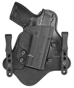 Picture of Comp-Tac MTAC IWB Black Kydex/Leather Belt Clip Fits S&W M&P Shield EZ 380 Right Hand C225SW250RBSN