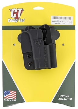 Picture of COMP-TAC INTERNATIONAL OWB KYDEX MODULAR MOUNT GLOCK 26 GEN 5 RH BLACK C241GL297RBKN
