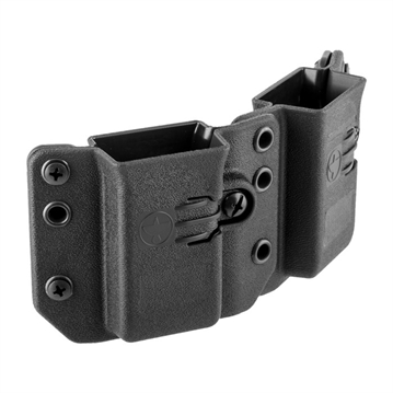 Picture of Raven Concealment Systems COPIA DOUBLE PISTOL MAG CARRIER 9/40 BLACK SHORT DMCBKS