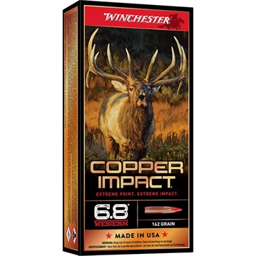 Picture of Winchester COPPER IMPACT 6.8 WESTERN 162GR COPPER EXTREME LF 20/BOX X68WCLF