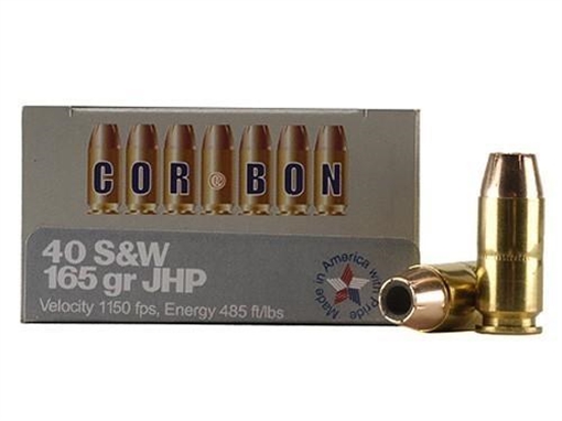 Picture of Corbon Self-Defense JHP Handgun Ammunition .40 S&W 165 gr JHP 1150 fps 20/box SD40165/20