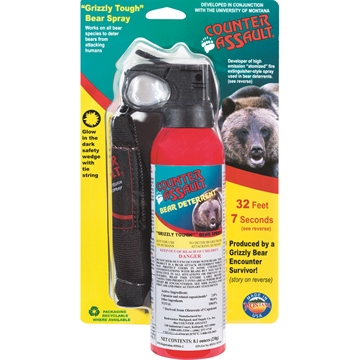 Picture of Counter Assault Bear Spray Capsaicin Range 32 ft-7 Seconds 8.10 oz Includes Holster 15067025