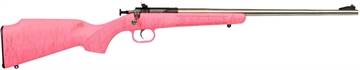 Picture of Crickett Gen2 Youth 22 LR 1rd 16.13" Stainless Single Shot Barrel, Stainless Steel Receiver, Pink w/Gold Webbing Fixed Synthetic Stock KSA2441