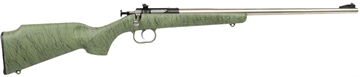 Picture of Crickett Gen2 Youth 22 LR 1rd 16.13" Stainless Single Shot Barrel, Stainless Steel Receiver, Green w/Black Webbing Fixed Synthetic Stock KSA2442