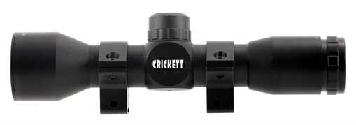 Picture of Keystone Sporting Arms Quick Focus Rifle Scope, 4-32X, Black, Rings Included, Stationary Mount Base (KSA031) Required to Mount Scope to Rifle KSA054