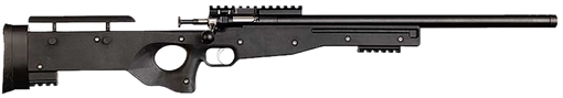 Picture of Crickett Precision Full Size 22 LR Single Shot 16.10" Blued Threaded Bull Barrel, Blued Crickettinny Rail Steel Receiver, Black Synthetic Adj LOP Stock KSA2150-BLK