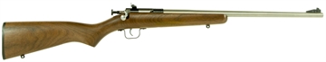 Picture of Crickett Youth 22 LR 1rd 16.12" Stainless Steel Barrel, Fixed Front/Adjustable Rear Peep Sights, Walnut Stock w/11.5" LOP, Rebounding Firing Pin Safety KSA3238