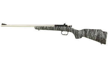 Picture of Keystone Sporting Arms Crickett, Bolt Action Rifle, Compact, 22 LR, 16.1" Barrel, Stainless Steel, Black Stock with White Accents, Single Shot KSA2444