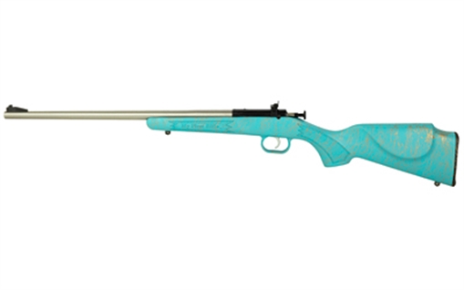 Picture of Keystone Sporting Arms Crickett, Bolt Action Rifle, Compact, 22 LR, 16.1" Barrel, Stainless Steel, Blue Stock, Single Shot KSA2446