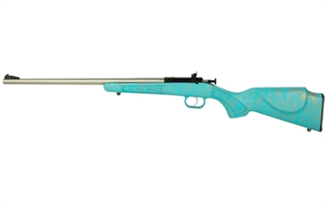 Picture of Keystone Sporting Arms Crickett, Bolt Action Rifle, Compact, 22 LR, 16.1" Barrel, Stainless Steel, Blue Stock, Single Shot KSA2446