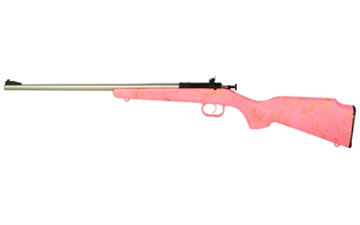 Picture of Keystone Sporting Arms Crickett, Bolt Action Rifle, Compact, 22 LR, 16.1" Barrel, Stainless Steel, Pink Stock, Single Shot KSA2441