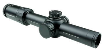 Picture of CRIMSON TRACE 3 SERIES TACTICAL RIFLESCOPE RED LED ILLUMINATED RETICLE 1-5X24MM MIL/MIL FFP 01-00110