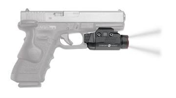 Picture of Crimson Trace Corporation Rail Master Tactical Light, Fits 1913 Picatinny Rail, High Beam, Low Beam, Strobe, And Momentary Modes, 1 Hour 50 Min Runtime at 110 Lumen, 1 Hour 5 Min Runtime at 420 Lumen on one CR123 Battery, Anodized Aluminum, Waterproof Up to 1 Meter, Black Finish 01-8240-1 0182401