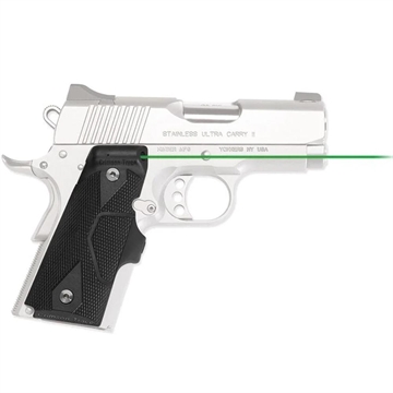 Picture of Crimson Trace Front Activation Green Handgun Lasergrips for 1911 Compact Black LG-404G