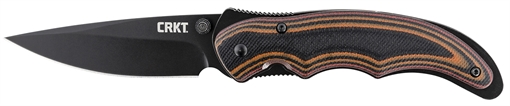 Picture of CRKT Endorser 3.18" Folding Drop Point Plain Black Oxide 8Cr14MoV SS Blade/Multi-Color G10 Handle Includes Pocket Clip 1105K
