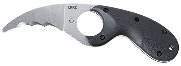 Picture of CRKT Bear Claw 2.39" Fixed Hawkbill Veff Serrated Stonewashed AUS-8A SS Blade, Black Textured GRN Handle 2511