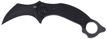 Picture of CRKT DU Hoc Deadbolt 3.62" Fixed Karambit Plain Black Powder Coated D2 Steel Blade, Black G10 Handle 2635