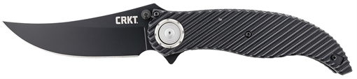 Picture of CRKT Clever Girl 4.10" Folding Plain Black Powder Coated D2 Steel Blade/ Black G10 Handle Includes Pocket Clip 2640