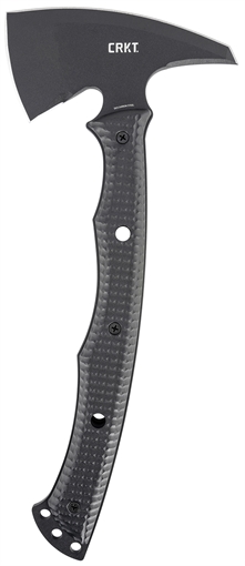 Picture of Columbia River Knife & Tool Kangee T-Hawk, Tomahawk, 2.93", SK5 Carbon Steel/Black Powder Coat, Plain, Axe Edge with Spike, Black Kydex Sheath with Molle Clip, Glass Filled Nylon, EDM 2725