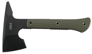Picture of CRKT Jenny Wren Compact 2.59" Tomahawk w/Spike Plain SK-5 Steel Blade, Green GRN Handle, 10.06" OAL, Includes Sheath 2726