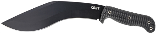 Picture of CRKT KUK 10.56" Fixed Recurve Plain Black Powder Coated 65Mn Carbon Steel Blade/Black Textured GRN Handle Includes Sheath 2742
