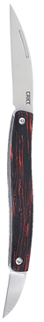 Picture of CRKT Forebear 1.06"/2.29" Folding Wharncliffe Satin 12C27 Sandvik Blade, Black/Red G10 Handle 4810