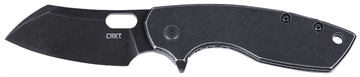 Picture of CRKT Pilar Large 2.67" Folding Plain Black Stonewashed 8Cr13MoV SS Blade/Black Stainless Steel Handle Includes Pocket Clip 5315KS