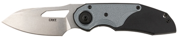 Picture of CRKT Attaboy 2.73" Folding Drop Point Plain Stonewashed D2 Steel Blade/Black/Silver GRN Handle Includes Pocket Clip 5410