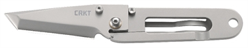 Picture of CRKT K.I.S.S. 2.25" Folding Tanto Plain Bead Blasted 3Cr13MoV SS Blade/Bead Blasted Stainless Steel Handle Includes Pocket Clip 5500