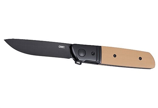 Picture of Columbia River Knife & Tool Bamboozled, Folding Knife, Assisted Opening, 3.34" Drop Point Blade, D2 Blade Steel, 7.81" Overall Length, Oxide Finish, Black, Brown G10 Handle, Liner Lock 5720B 794023572032