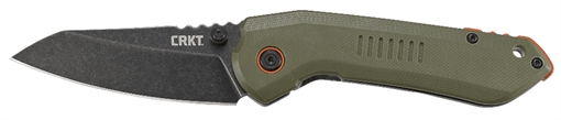 Picture of CRKT Overland 3" Folding Sheepsfoot Plain Stonewashed 8Cr13MoV SS Blade/ Green G10/SS Handle Includes Pocket Clip 6280