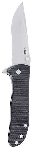 Picture of CRKT Drifter EDC 2.88" Folding Drop Point Plain Stonewashed D2 Steel Blade, Black Textured G10 Handle 6450D2