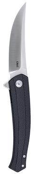 Picture of CRKT Persian EDC 3.44" Folding Trailing Point Plain Satin D2 Steel Blade, Black Textured GRN Handle 7060