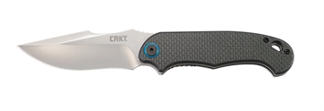 Picture of CRKT P.S.D. 3.63" Folding Plain Satin 4116 Stainless Steel Blade/ Black Carbon Fiber/G10 Handle Includes Pocket Clip 7920