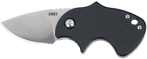 Picture of Columbia River Knife & Tool Orca, Folding Knife, Satin Finish, Silver, Black Glass-Reinforced Nylon Handle, 1.79" Blade Length, D2 Steel, Liner Lock 79402300 7930