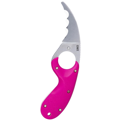 Picture of CRKT Bear Claw Fixed Knife 2-2/5" Hawkbill Blade Pink 2511F
