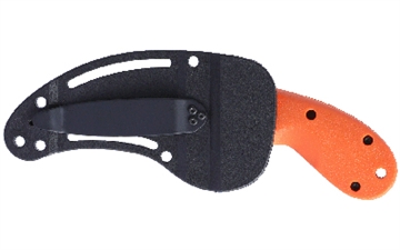 Picture of Columbia River Knife & Tool Bear Claw, Fixed Blade Knife, Stone Washed Finish, Silver Blade, Orange Glass-Reinforced Nylon Handle, Veff Serrations, 2.38" Blade Length, AUS 8 Steel, Includes Thermoplastic Sheath 2511ER