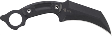Picture of CRKT DU Hoc 5.10" Fixed Recurve Plain Black Powder Coated SK-5 Steel Blade, Black Textured G10 Handle, Includes Sheath 2630