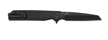 Picture of Columbia River Knife & Tool LCK + TANTO BLACKOUT, 3.22" Folding Knife w/ Liner Lock, Plain Edge, 8Cr13MoV Steel Blade, Oxide Finish, Glass-Reinforced Nylon Handle, Assisted Opening w/ IKBS 3802K