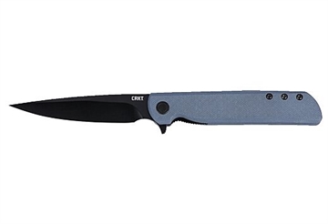 Picture of Columbia River Knife & Tool LCK+, Folding Knife, 3.38" Drop Point Blade, 14C28N Blade Steel, 7.53" Overall Length, Oxide Finish, Black, Gray G10 Handle, Liner Lock 3801KN
