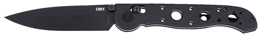 Picture of Columbia River Knife & Tool , Folding Knife, 3.57" Spear Point Blade, D2 Blade Steel, 8.25" Overall Length, Electro Deposition Painting Finish, Black, Grivory Handle, Crossbar Lock M16-03XK