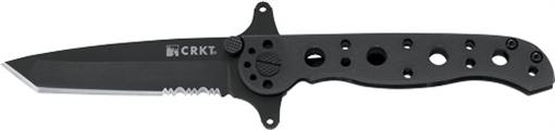 Picture of Columbia River Knife & Tool M16, Folding Knife, 3.94", Tanto Point, Dual Thumb Stud/Flipper/Pocket Clip, 8Cr12MoV/Black EDP, Stainless Steel, Plain Edge M16-10KSF