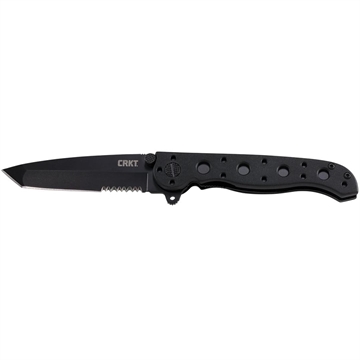 Picture of Columbia River Knife & Tool M16, 3" Folding Knife, Tanto Point, Combo Edge, 8Cr15MoV/EDP, Black Zytel, Dual Thumb Stud/Flipper/Pocket Clip M16-10KZ M1610KZ