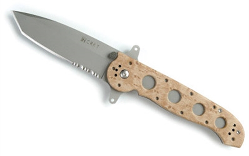 Picture of Columbia River Knife & Tool M16, Special Forces, 3.875" Folding Knife, Tanto Point, Combo Edge, AUS 4/Bead Blast, Desert Camo Zytel, Dual Thumb Stud/Flipper/Pocket Clip M16-14ZSF M1614ZSF