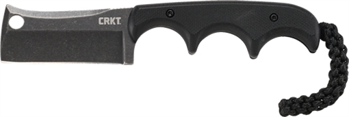 Picture of CRKT Minimalist Blackout 2.13" Fixed Cleaver Plain Stonewashed 5Cr15MoV SS Blade/ Black G10 Handle Includes Sheath 2383K