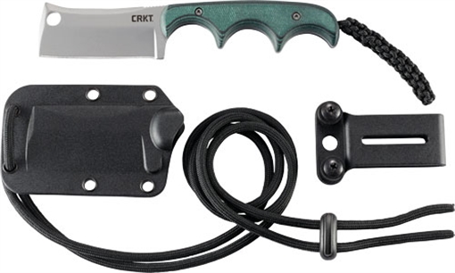 Picture of Columbia River Knife & Tool MINIMALIST CLEAVER, 2.13" Fixed Blade, Plain Edge, 5Cr15MoV Blade, Bead Blast Finish, Polished Resin Infused Fiber Handle, Polypropylene Sheath 2383