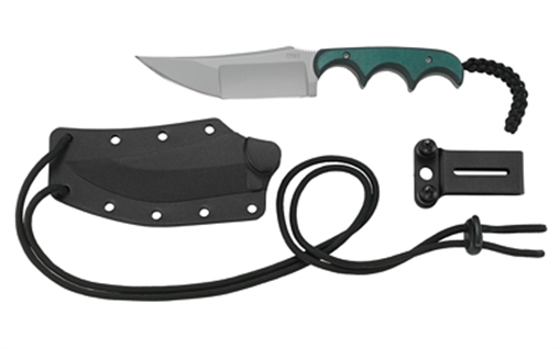 Picture of Columbia River Knife & Tool Minimalist Katana, Fixed Blade Knife, 3.56" Blade, Silver, Plain Edge, 8Cr13MoV Steel, Resin Infused Fiber Handle, Includes Thermoplastic Sheath 2394