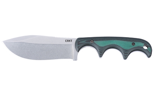 Picture of Columbia River Knife & Tool Minimalist Nessmuk, Fixed Blade Knife, 2.9" Drop Point Blade, D2 Blade Steel, 6" Overall Length, Stone Wash Finish, Silver, Micarta Handle, Includes Sheath 79402303 2376