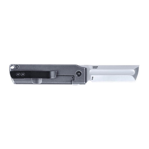 Picture of Columbia River Knife & Tool MinimalX, Folding Knife, Satin Finish, Silver, Silver Handle, Plain Edge, 2.19" Blade Length, Sandvik 12C27 Steel, Frame Lock 5915
